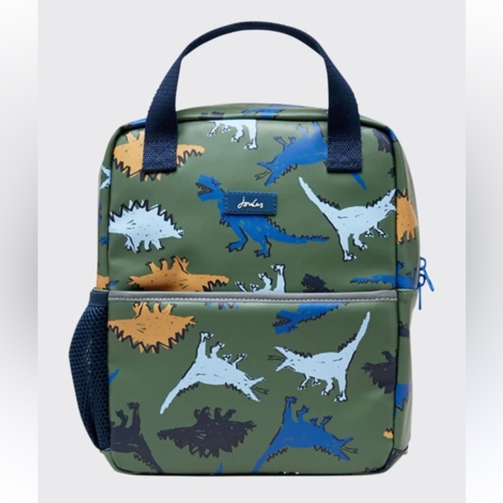 Joules Green Dinosaur Print Backpack